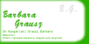 barbara grausz business card